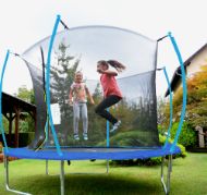 Slika Trampolin LEGONI SPACE z zaščitno mrežo 244 cm, moder