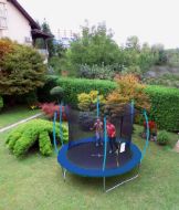 Slika Trampolin LEGONI SPACE z zaščitno mrežo 244 cm, moder